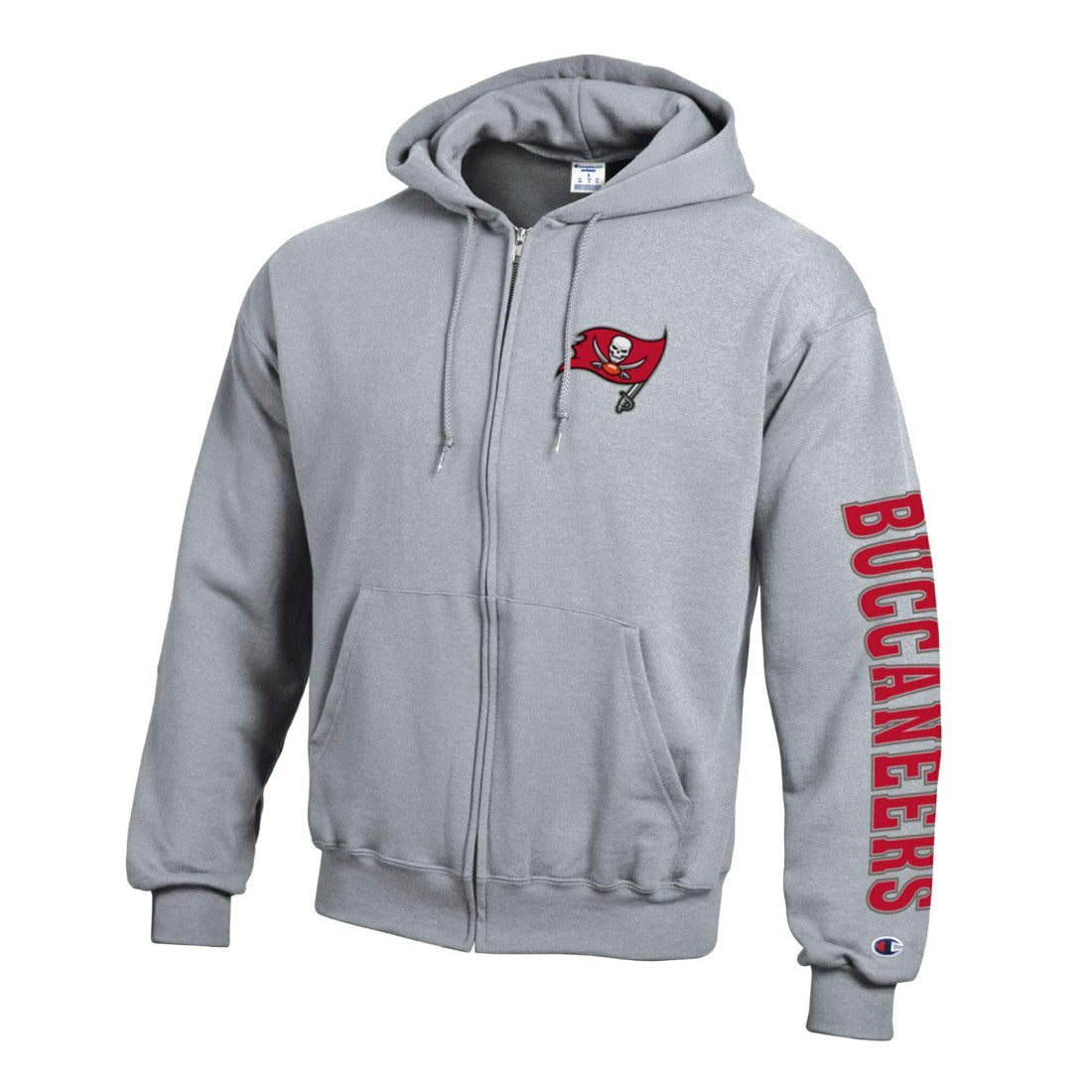 Tampa Bay Buccaneers Champion Powerblend Fleece Full-Zip Hoodie - Heather Charcoal cheap