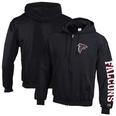 Atlanta Falcons Champion Powerblend Fleece Full-Zip Hoodie - Black discount