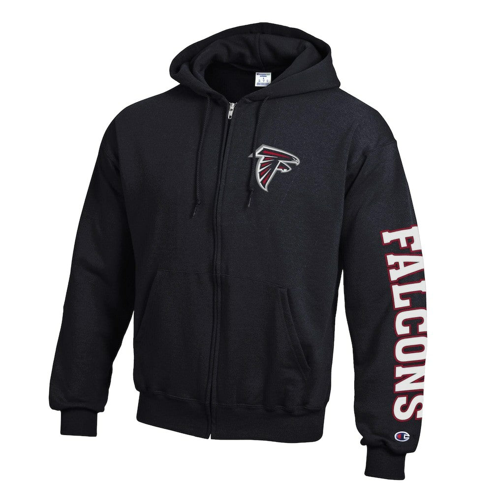 Atlanta Falcons Champion Powerblend Fleece Full-Zip Hoodie - Black discount