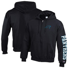 Carolina Panthers Champion Powerblend Fleece Full-Zip Hoodie - Black cheap