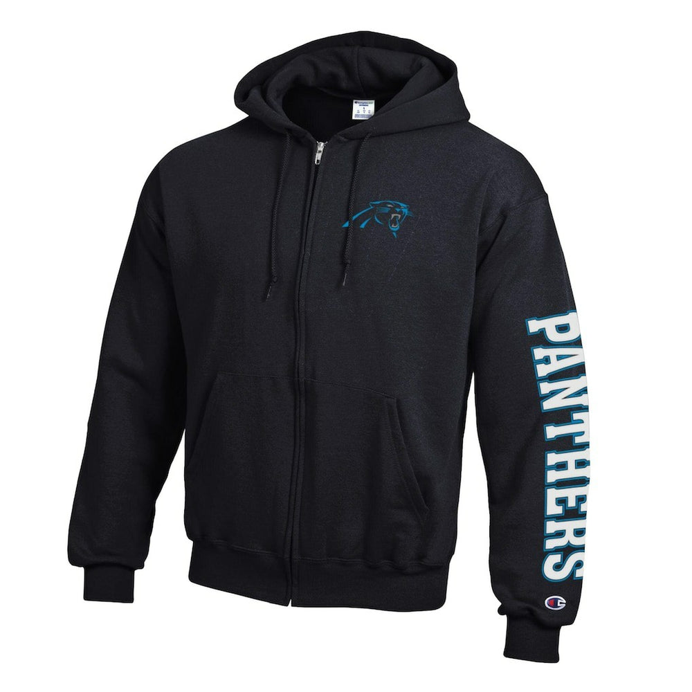 Carolina Panthers Champion Powerblend Fleece Full-Zip Hoodie - Black cheap