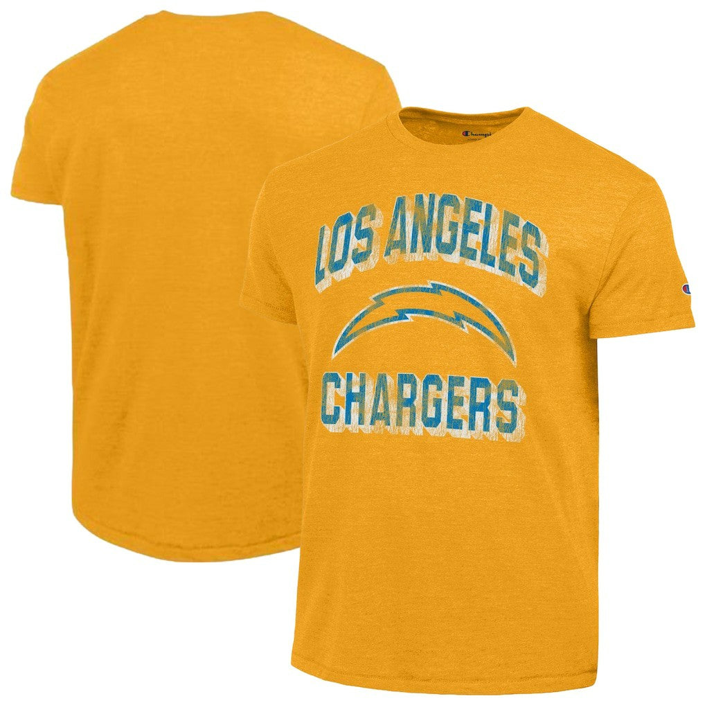 Los Angeles Chargers Champion Ultimate Tri-Blend T-Shirt - Heather Gold cheap