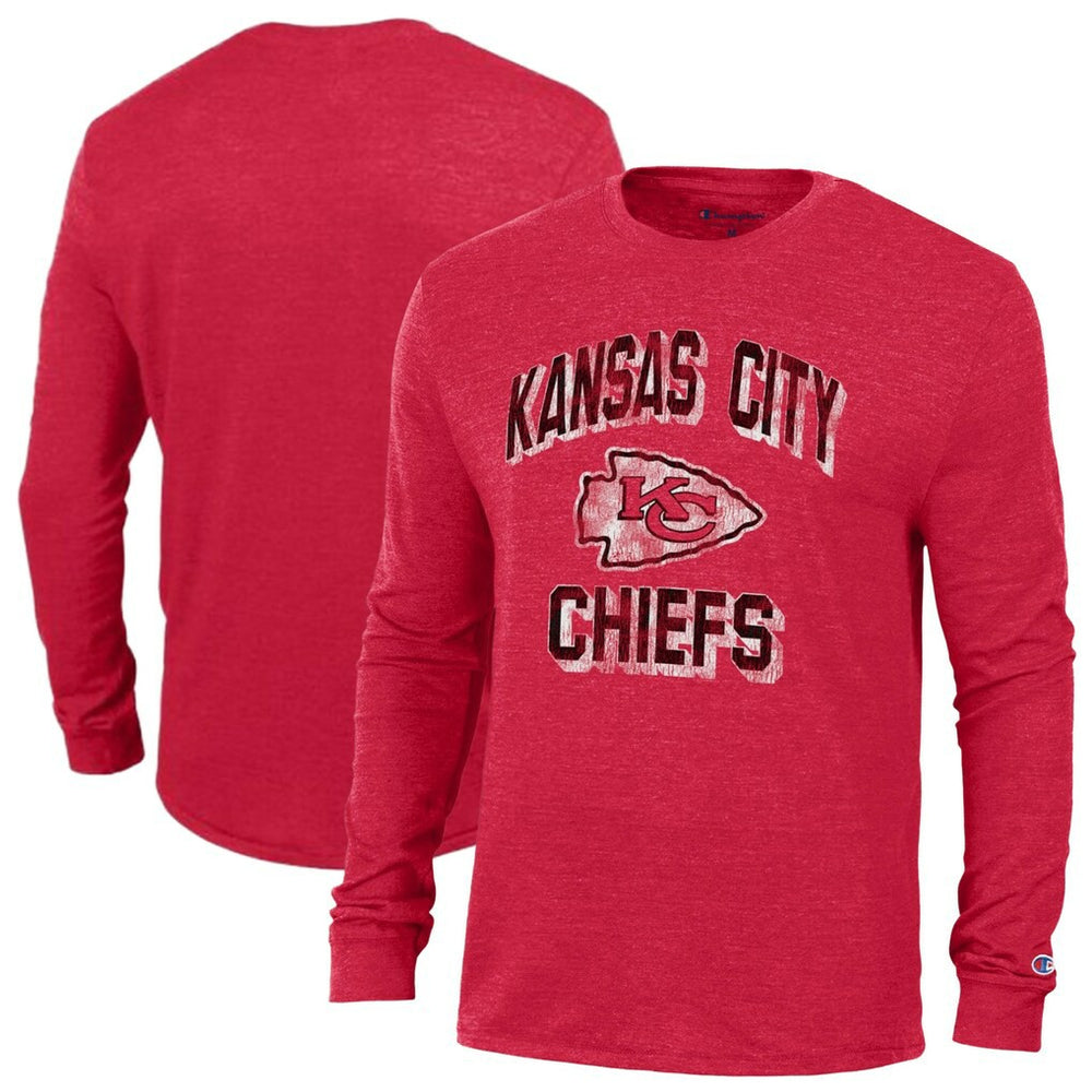 Kansas City Chiefs Champion Ultimate Tri-Blend Long Sleeve T-Shirt - Red discount
