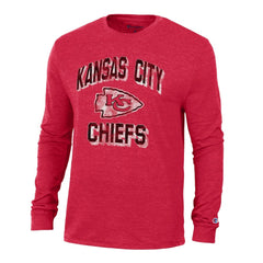 Kansas City Chiefs Champion Ultimate Tri-Blend Long Sleeve T-Shirt - Red discount
