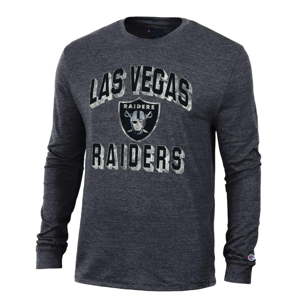 Las Vegas Raiders Champion Ultimate Tri-Blend Long Sleeve T-Shirt - Black sale