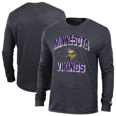 Minnesota Vikings Champion Ultimate Tri-Blend Long Sleeve T-Shirt - Heather Black for sale