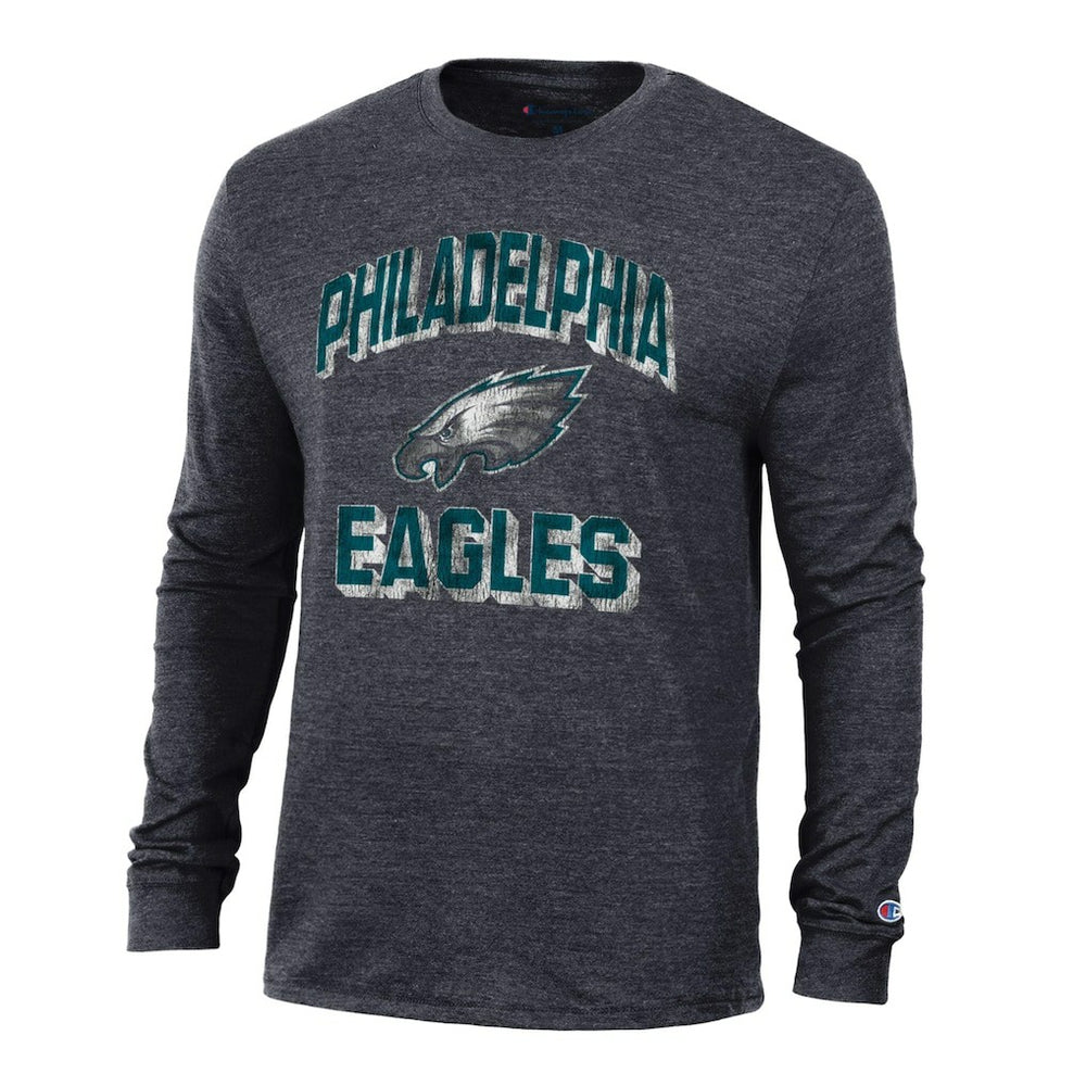 Philadelphia Eagles Champion Ultimate Tri-Blend Long Sleeve T-Shirt - Heather Black online