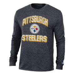 Pittsburgh Steelers Champion Ultimate Tri-Blend Long Sleeve T-Shirt - Heather Black cheap