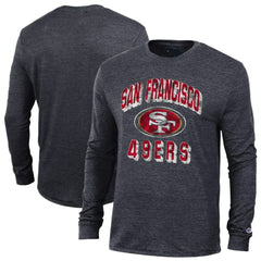 San Francisco 49ers Champion Ultimate Tri-Blend Long Sleeve T-Shirt - Heather Black discount