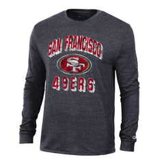 San Francisco 49ers Champion Ultimate Tri-Blend Long Sleeve T-Shirt - Heather Black discount