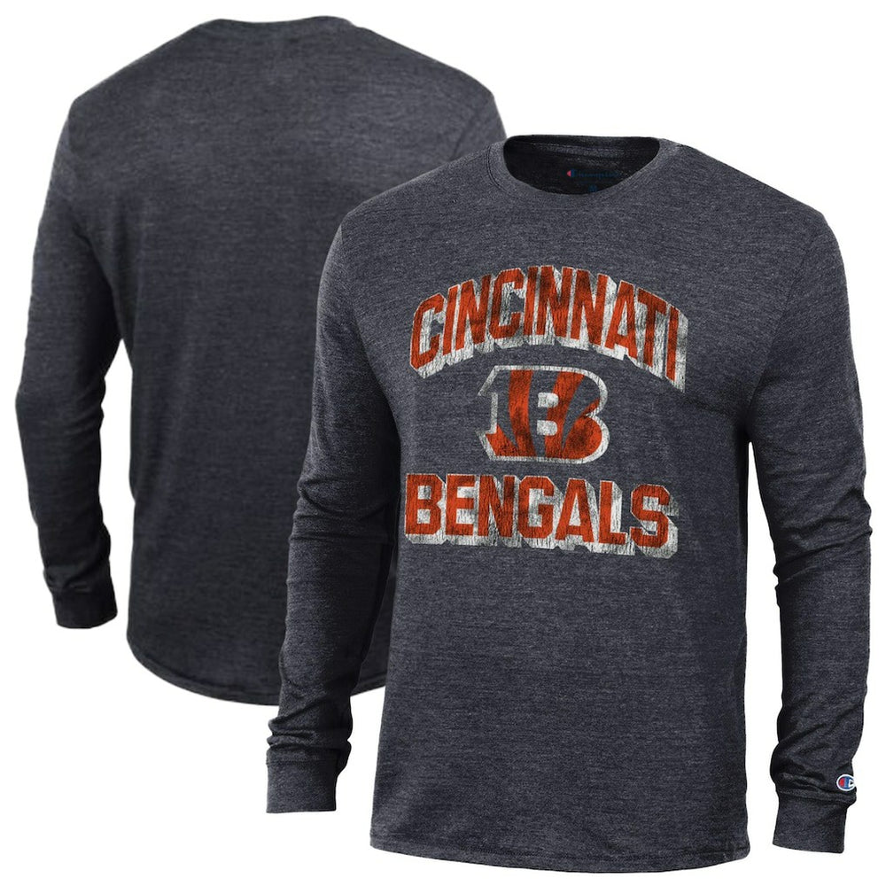 Cincinnati Bengals Champion Ultimate Tri-Blend Long Sleeve T-Shirt - Black cheap