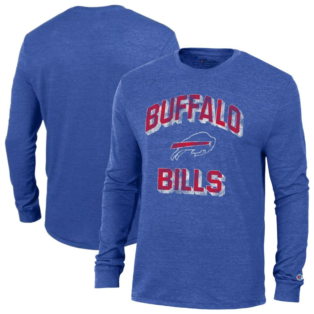 Buffalo Bills Champion Ultimate Tri-Blend Long Sleeve T-Shirt - Heather Royal discount
