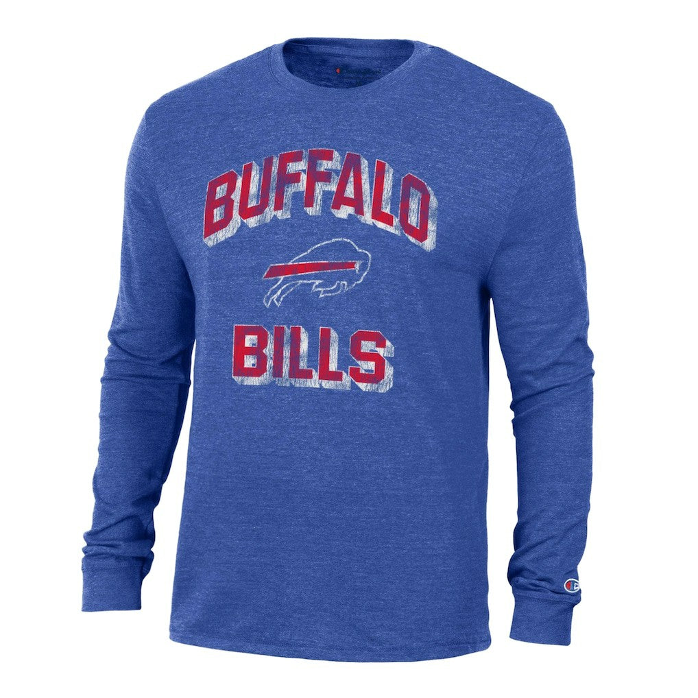 Buffalo Bills Champion Ultimate Tri-Blend Long Sleeve T-Shirt - Heather Royal discount