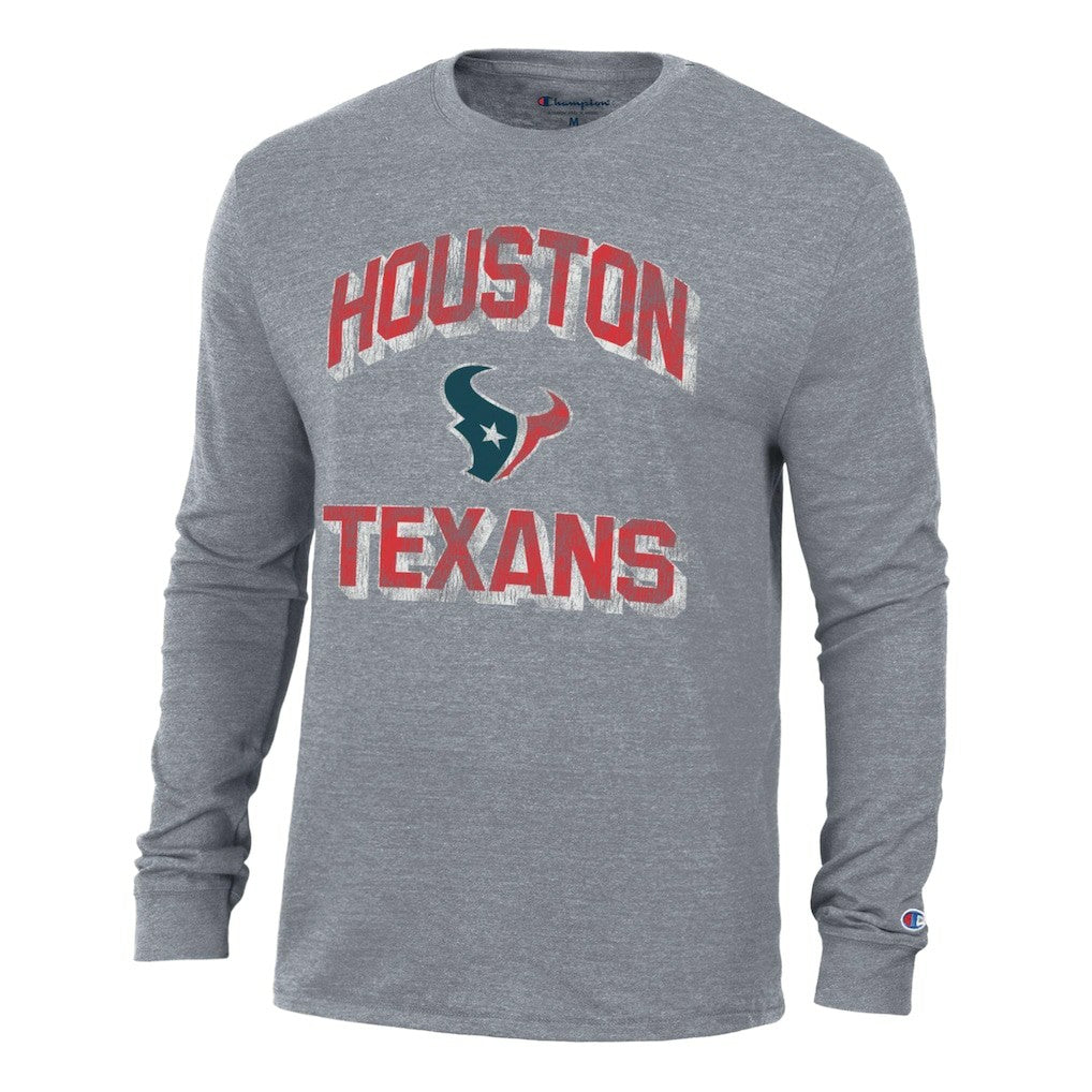 Houston Texans Champion Ultimate Tri-Blend Long Sleeve T-Shirt - Heather Charcoal sale
