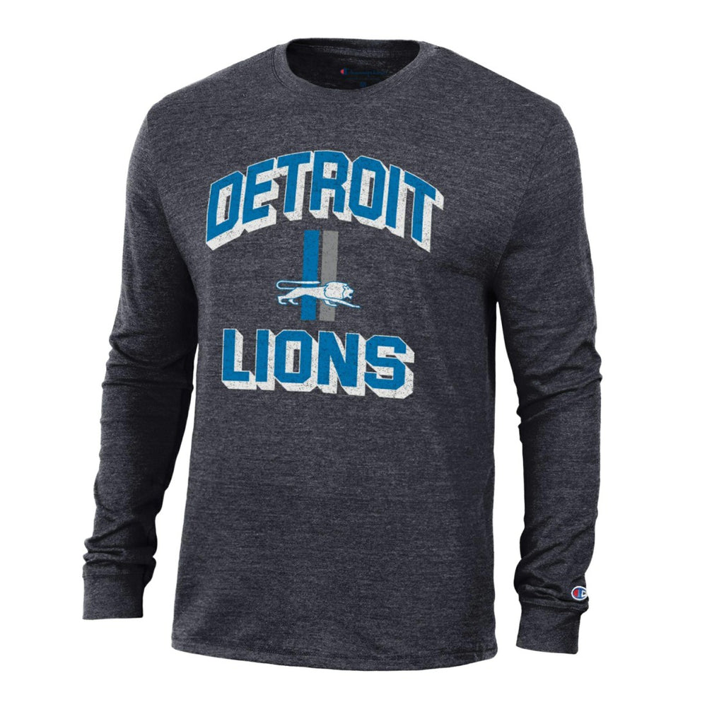 Detroit Lions Champion Ultimate Tri-Blend Long Sleeve T-Shirt - Heather Charcoal for sale