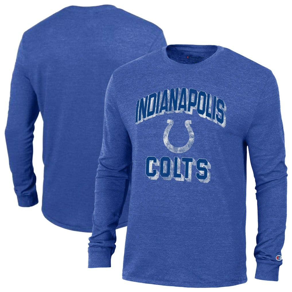 Indianapolis Colts Champion Ultimate Tri-Blend Long Sleeve T-Shirt - Royal for sale
