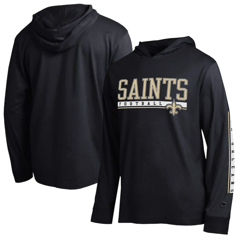 New Orleans Saints Champion All Star Hoodie T-Shirt - Black sale