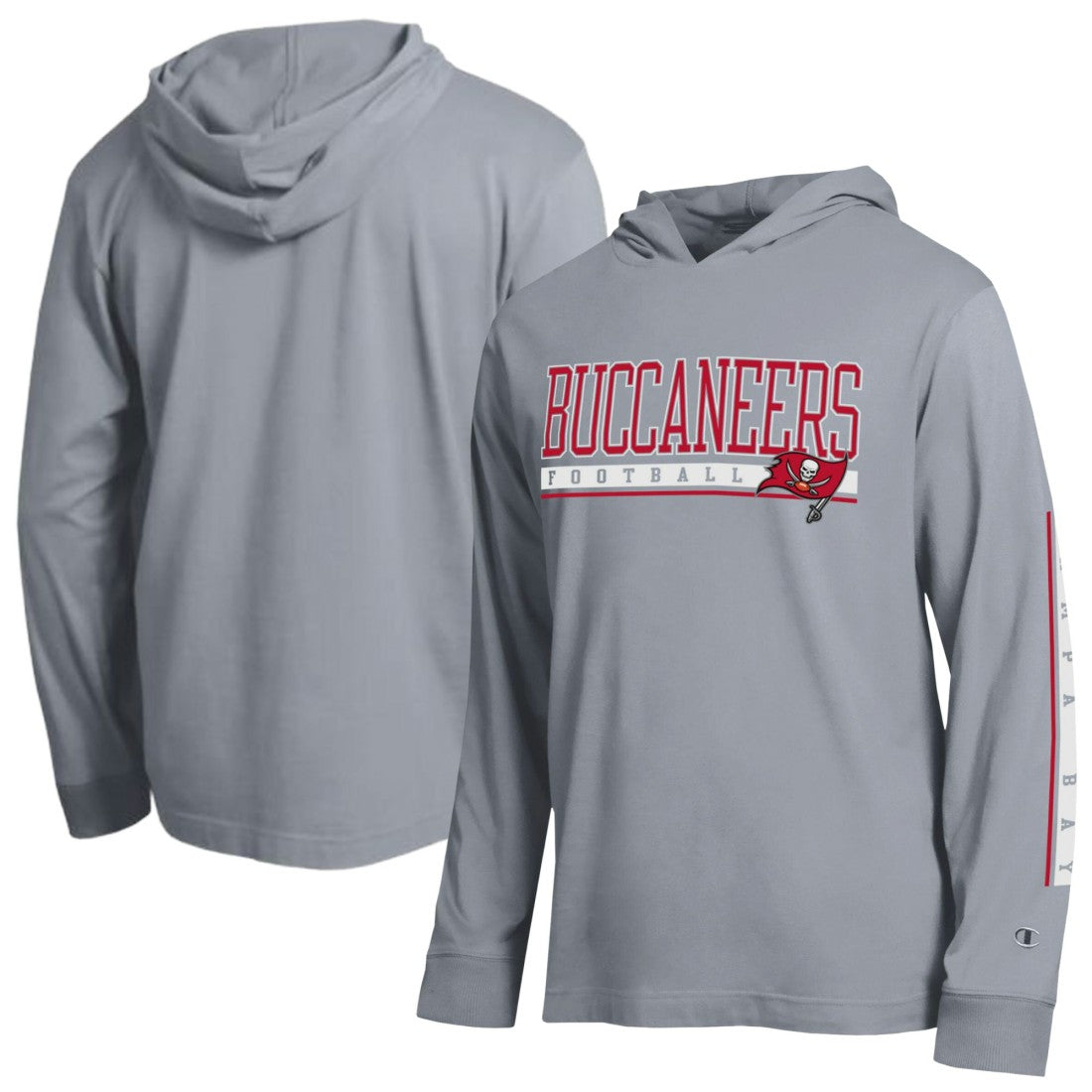 Tampa Bay Buccaneers Champion All Star Hooded T-Shirt - Heather Gray sale