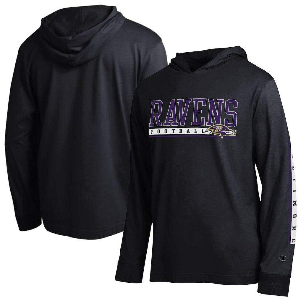 Baltimore Ravens Champion All Star Hoodie T-Shirt - Black cheap