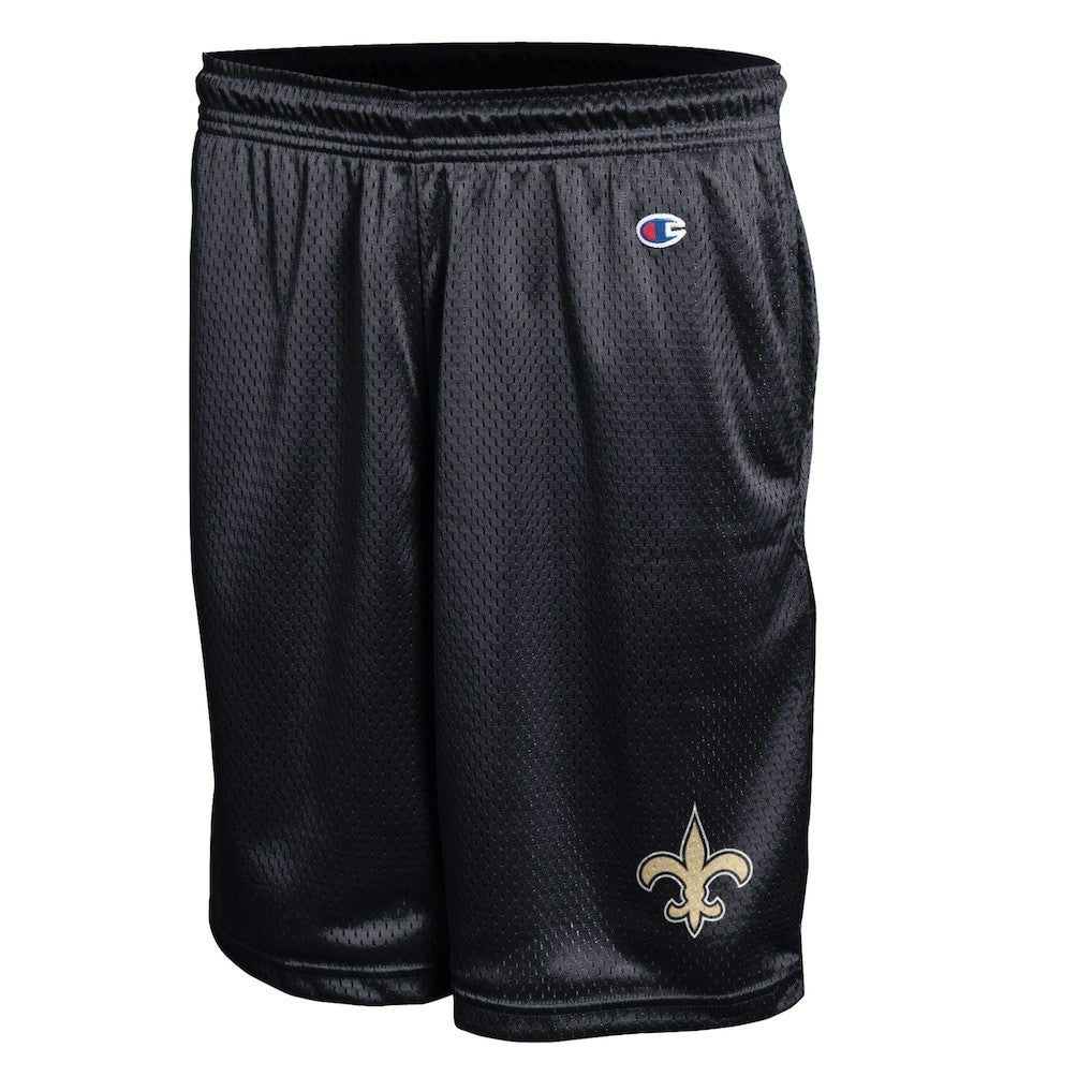 New Orleans Saints Champion Classic Mesh Shorts - Black on sale