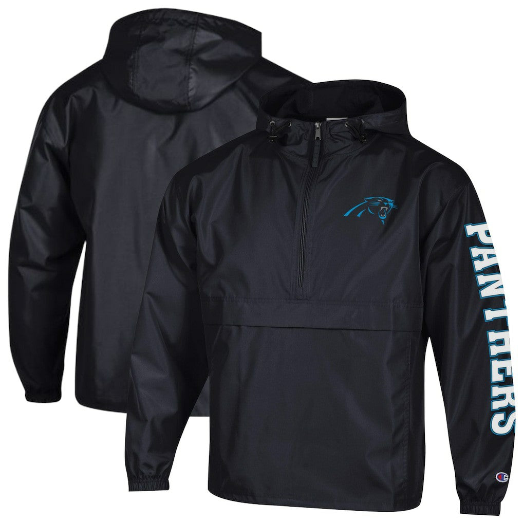 Carolina Panthers Champion Packable Windbreaker Half-Zip Jacket - Black for sale