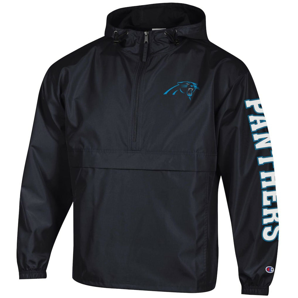 Carolina Panthers Champion Packable Windbreaker Half-Zip Jacket - Black for sale