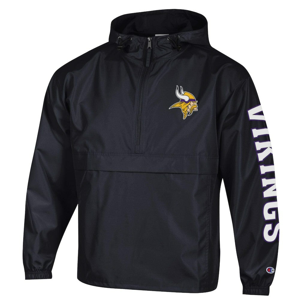 Minnesota Vikings Champion Packable Windbreaker Half-Zip Jacket - Black sale