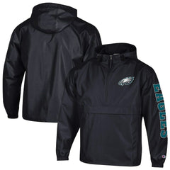 Philadelphia Eagles Champion Packable Windbreaker Half-Zip Jacket - Black on sale