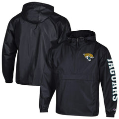 Jacksonville Jaguars Champion Packable Windbreaker Half-Zip Jacket - Black discount