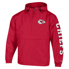 Kansas City Chiefs Champion Packable Windbreaker Half-Zip Jacket - Red for sale