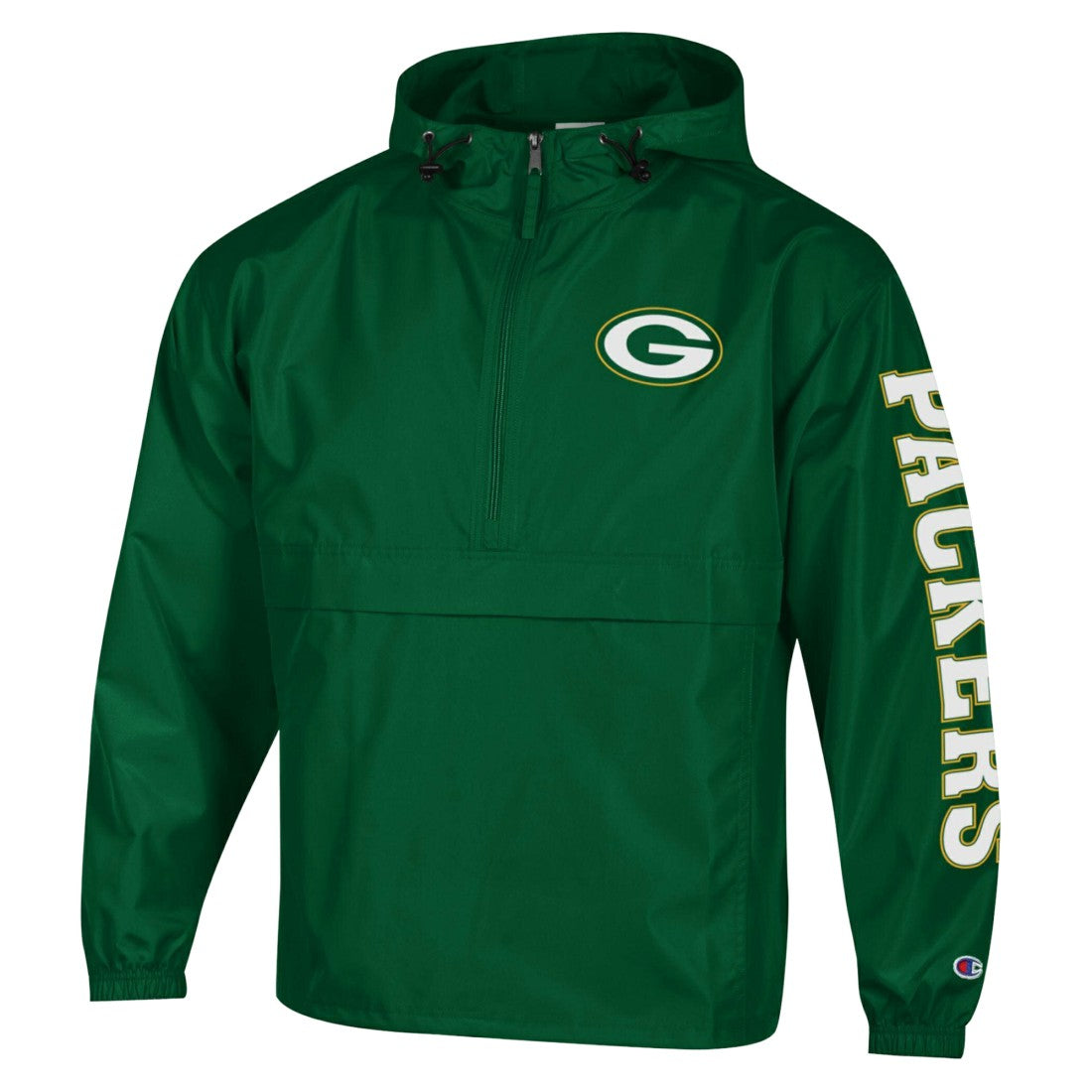 Green Bay Packers Champion Packable Windbreaker Half-Zip Jacket - Green outlet