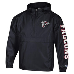 Atlanta Falcons Champion Packable Windbreaker Half-Zip Jacket - Black on sale