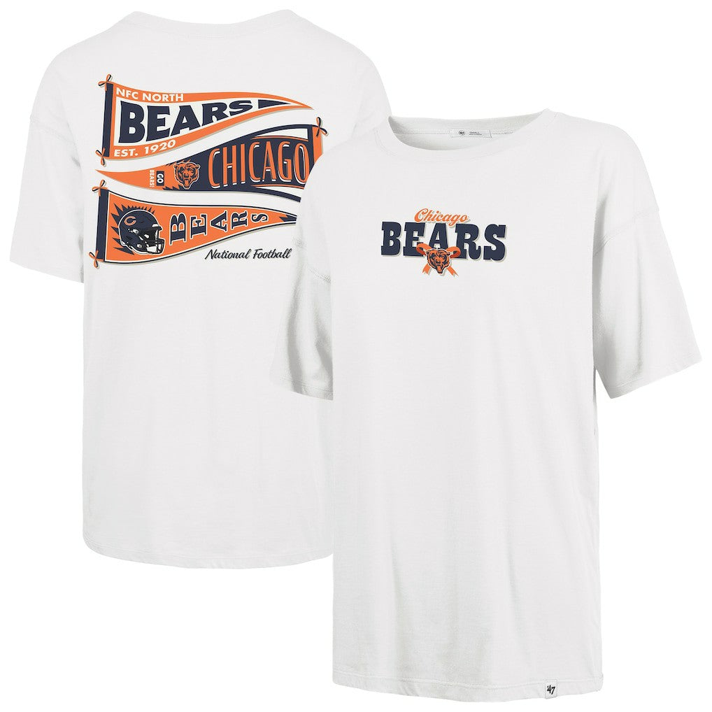 Chicago Bears '47 Women's Bow & Banner Sadie T-Shirt - White on sale