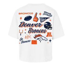 Denver Broncos '47 Women's Collage Script Reed City T-Shirt - White on sale
