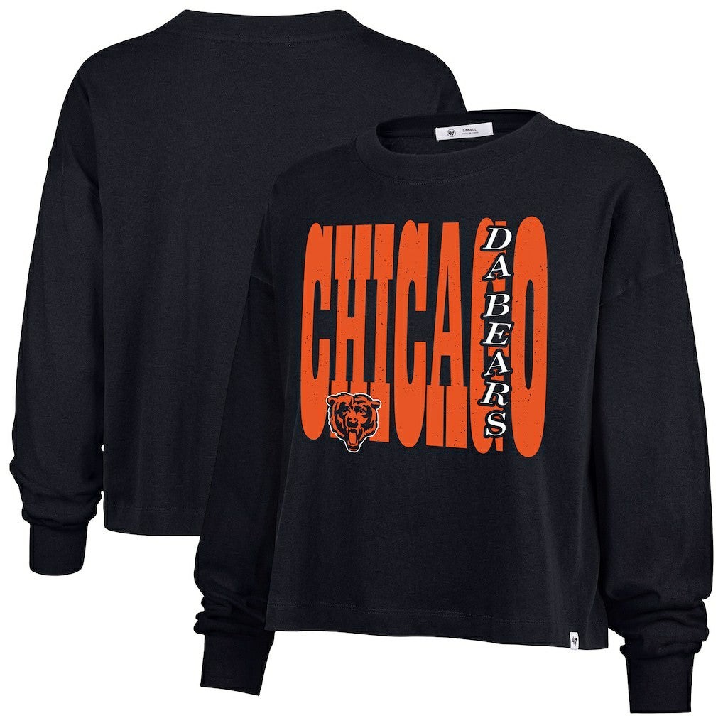 Chicago Bears '47 Women's Stacked Sydney Long Sleeve T-Shirt - Navy outlet