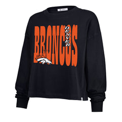Denver Broncos '47 Women's Stacked Sydney Long Sleeve T-Shirt - Navy cheap