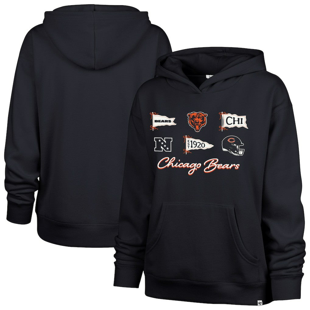 Chicago Bears '47 Women's Bow & Banners Naomi Hoodie - Navy outlet