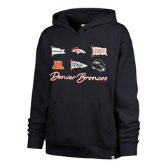 Denver Broncos '47 Women's Bow & Banners Naomi Hoodie - Navy sale