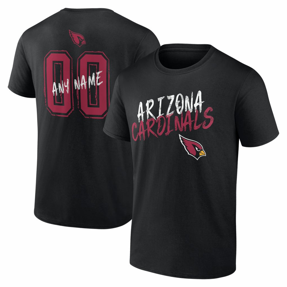 Arizona Cardinals Hustle Personalized Name & Number T-Shirt - Black cheap