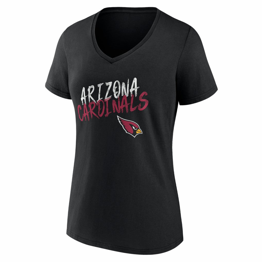Arizona Cardinals Women's Hustle Personalized Name & Number V-Neck T-Shirt - Black for sale