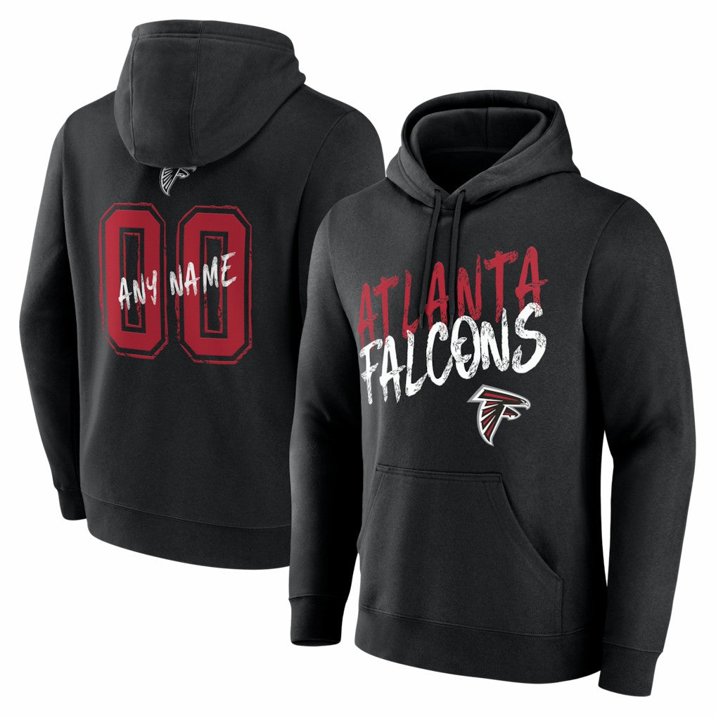 Atlanta Falcons Hustle Personalized Name & Number Hoodie - Black outlet