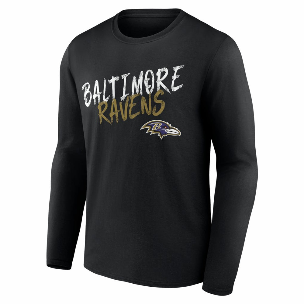Baltimore Ravens Hustle Personalized Name & Number Long Sleeve T-Shirt - Black outlet