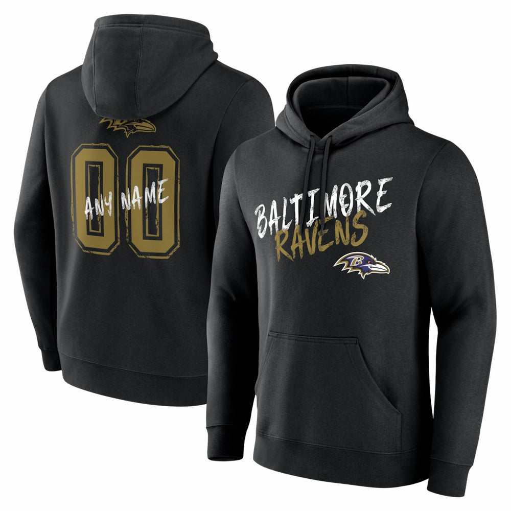Baltimore Ravens Hustle Personalized Name & Number Hoodie - Black online