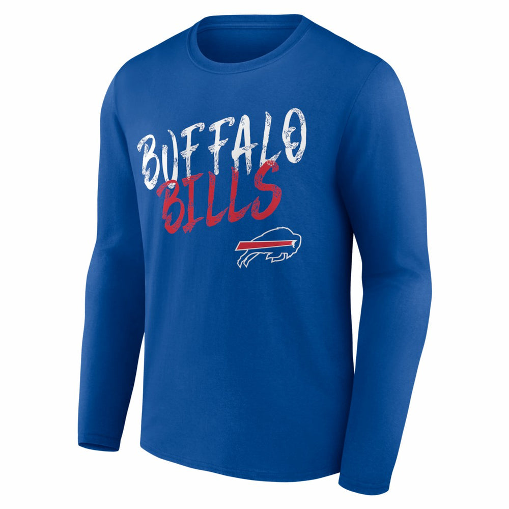 Buffalo Bills Hustle Personalized Name & Number Long Sleeve T-Shirt - Royal on sale
