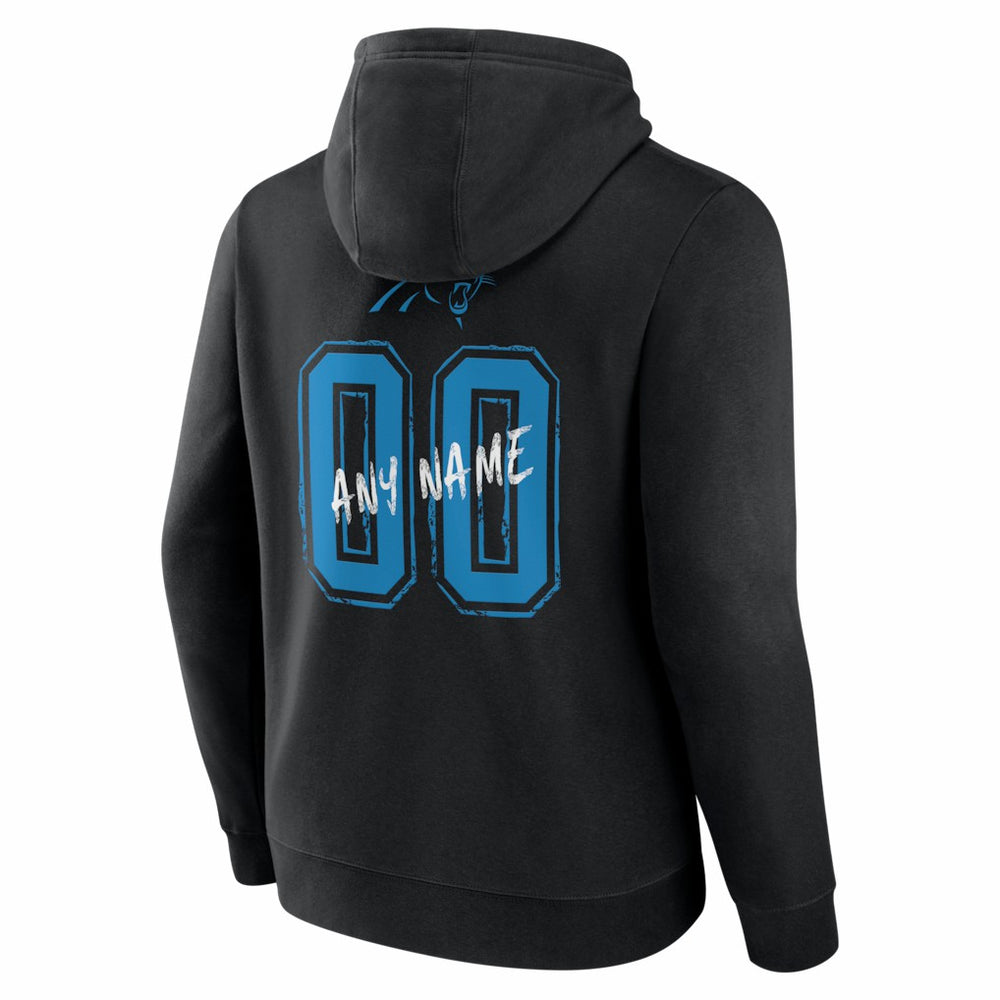 Carolina Panthers Hustle Personalized Name & Number Hoodie - Black cheap