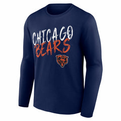 Chicago Bears Hustle Personalized Name & Number Long Sleeve T-Shirt - Navy for sale