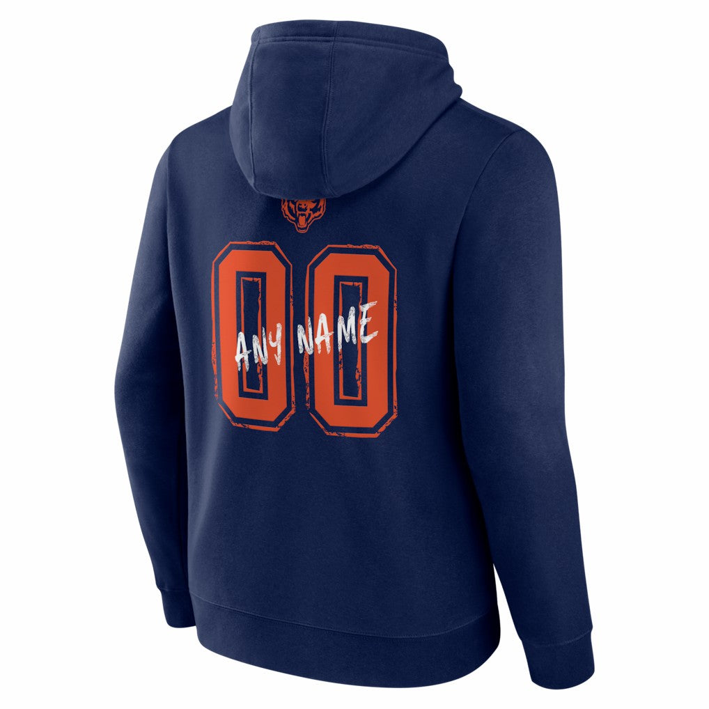 Chicago Bears Hustle Personalized Name & Number Hoodie - Navy on sale