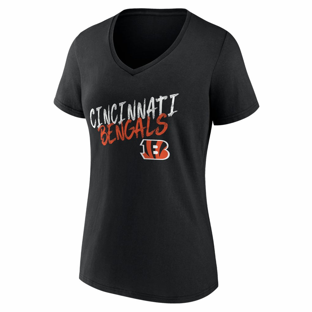 Cincinnati Bengals Women's Hustle Personalized Name & Number V-Neck T-Shirt - Black outlet