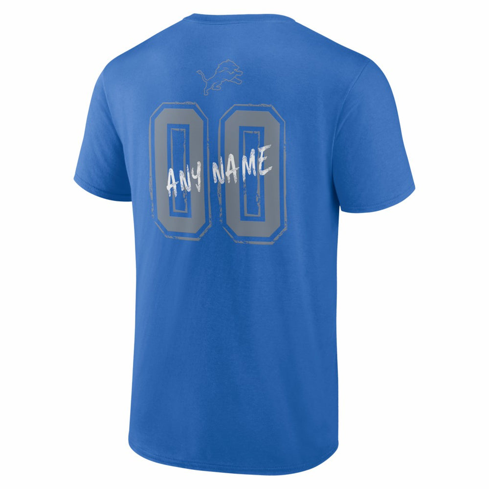 Detroit Lions Hustle Personalized Name & Number T-Shirt - Blue discount
