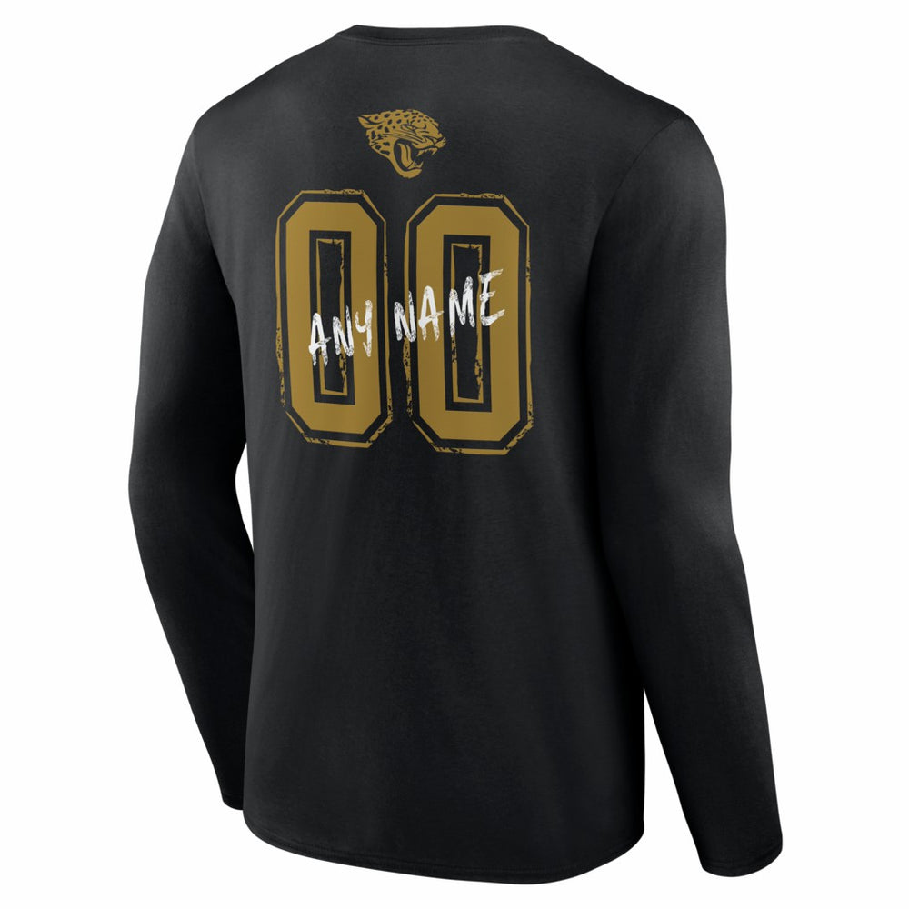 Jacksonville Jaguars Hustle Personalized Name & Number Long Sleeve T-Shirt - Black outlet